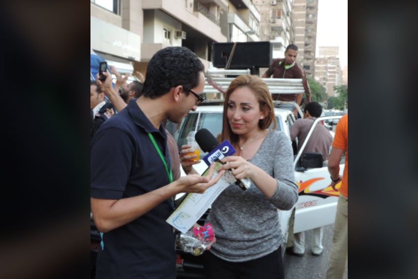 Riham elsaeed interviewing Lebaladna&#039;s Vice President